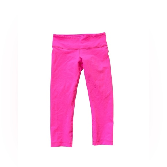 Lululemon Pink Cropped Leggings Pants  Size 6 - Picture 8 of 8